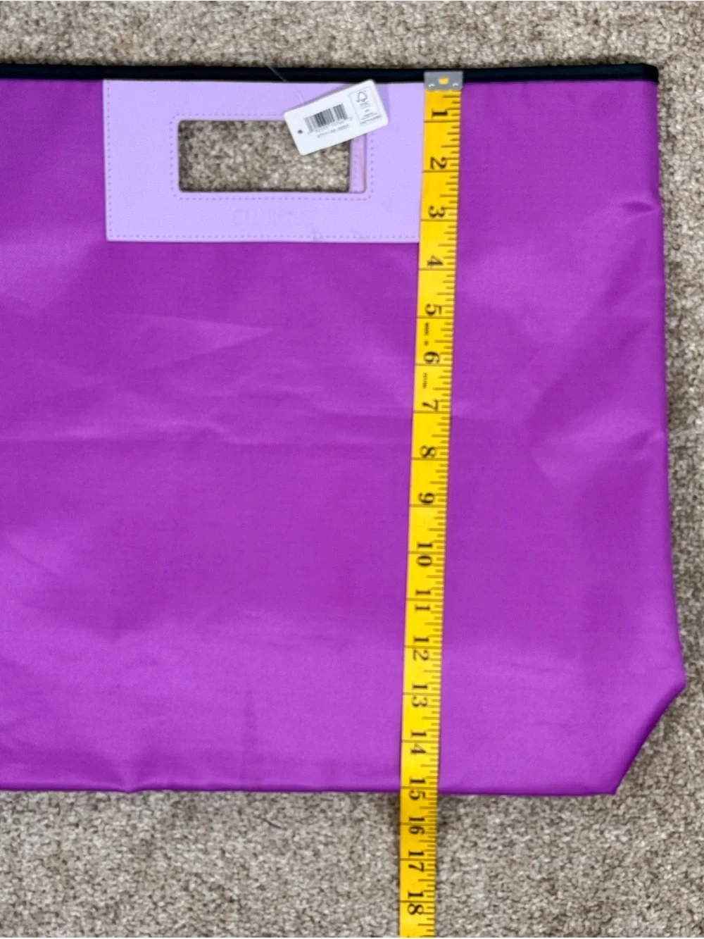 Clinique Violet Tote with Lavender Handle Accent